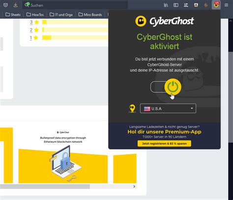 CyberGhost VPN kostenloser Proxy für Firefox